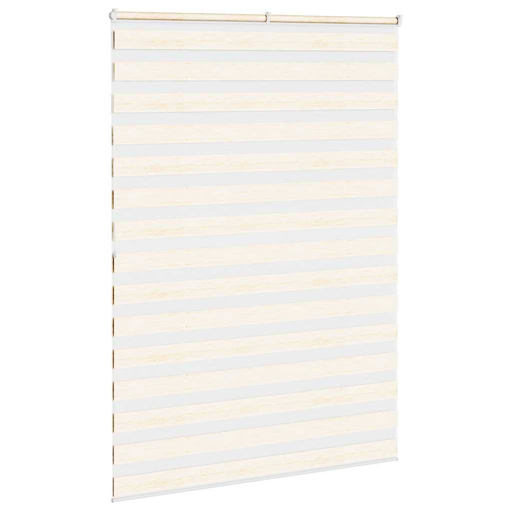 vidaXL Zebrarollo Marmorbeige 165x200cm Stoffbreite 160,9 cm Polyester