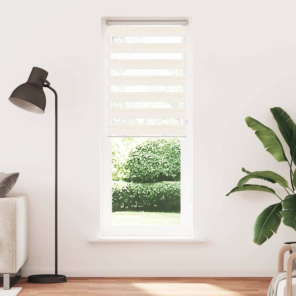 vidaXL Zebrarollo Marmorbeige 80x230 cm Stoffbreite 75,9 cm Polyester