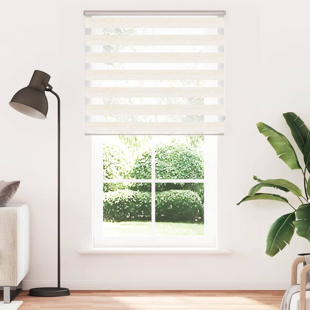 vidaXL Zebrarollo Marmorbeige 130x200cm Stoffbreite 125,9 cm Polyester