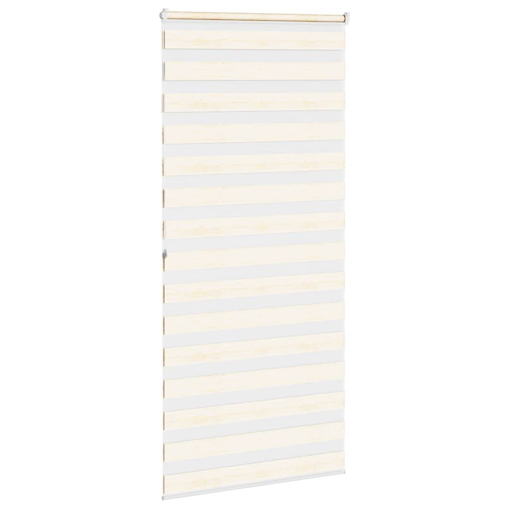 vidaXL Zebrarollo Marmorbeige 100x200 cm Stoffbreite 95,9 cm Polyester