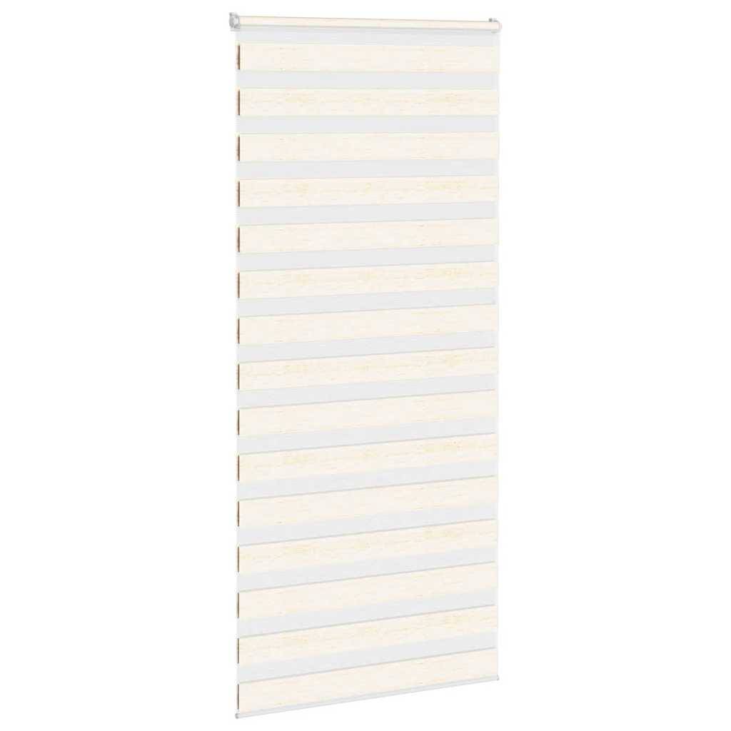 vidaXL Zebrarollo Marmorbeige 100x200 cm Stoffbreite 95,9 cm Polyester