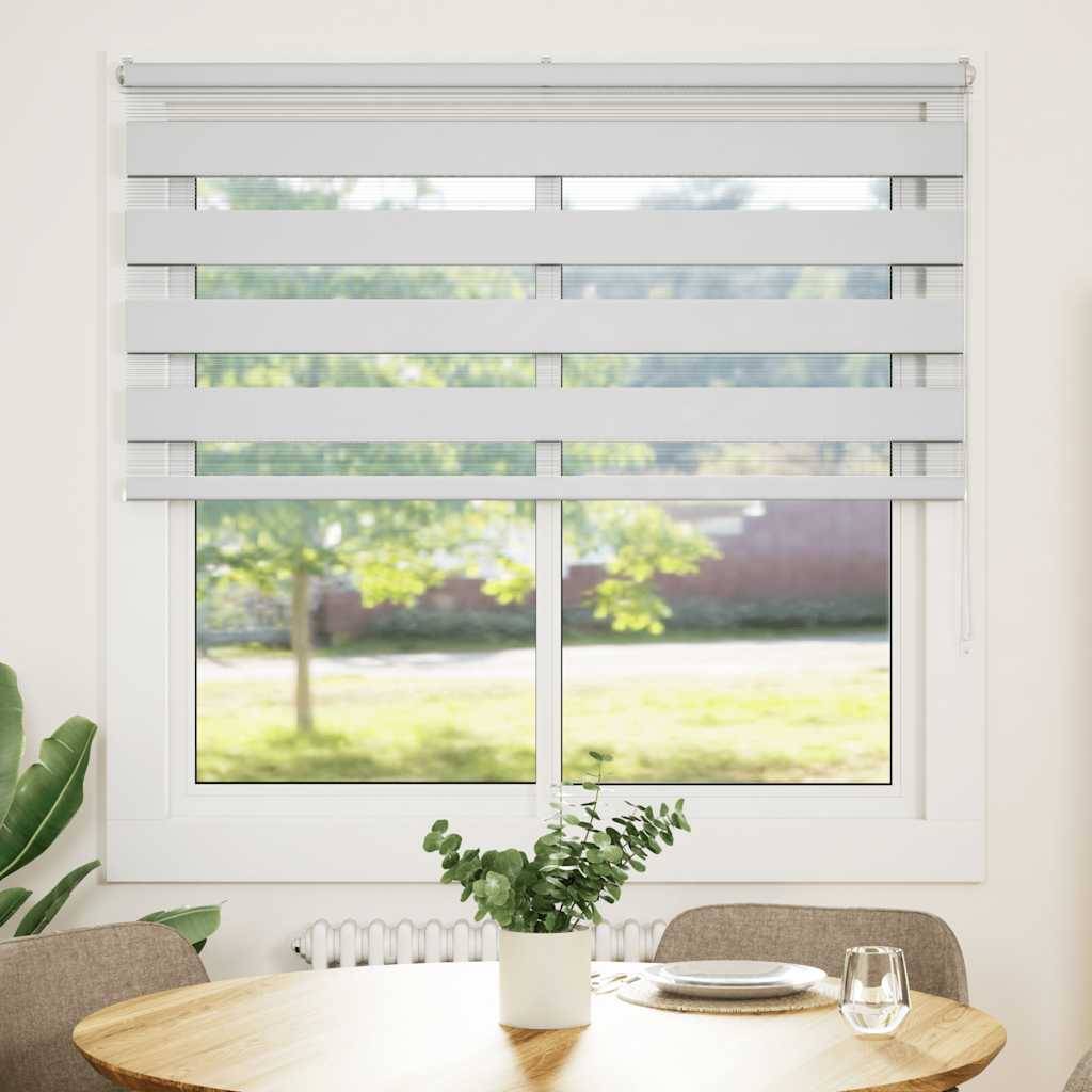 vidaXL Zebrarollo Weiß 150x150 cm Stoffbreite 145,9 cm Polyester