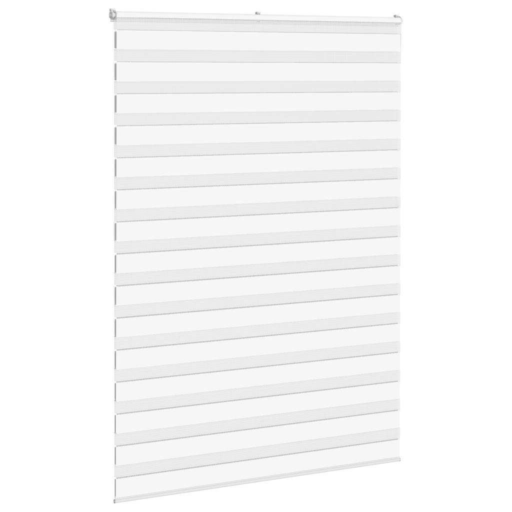 vidaXL Zebrarollo Weiß 160x200 cm Stoffbreite 155,9 cm Polyester