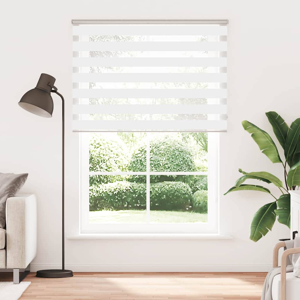 vidaXL Zebrarollo Weiß 160x230 cm Stoffbreite 155,9 cm Polyester