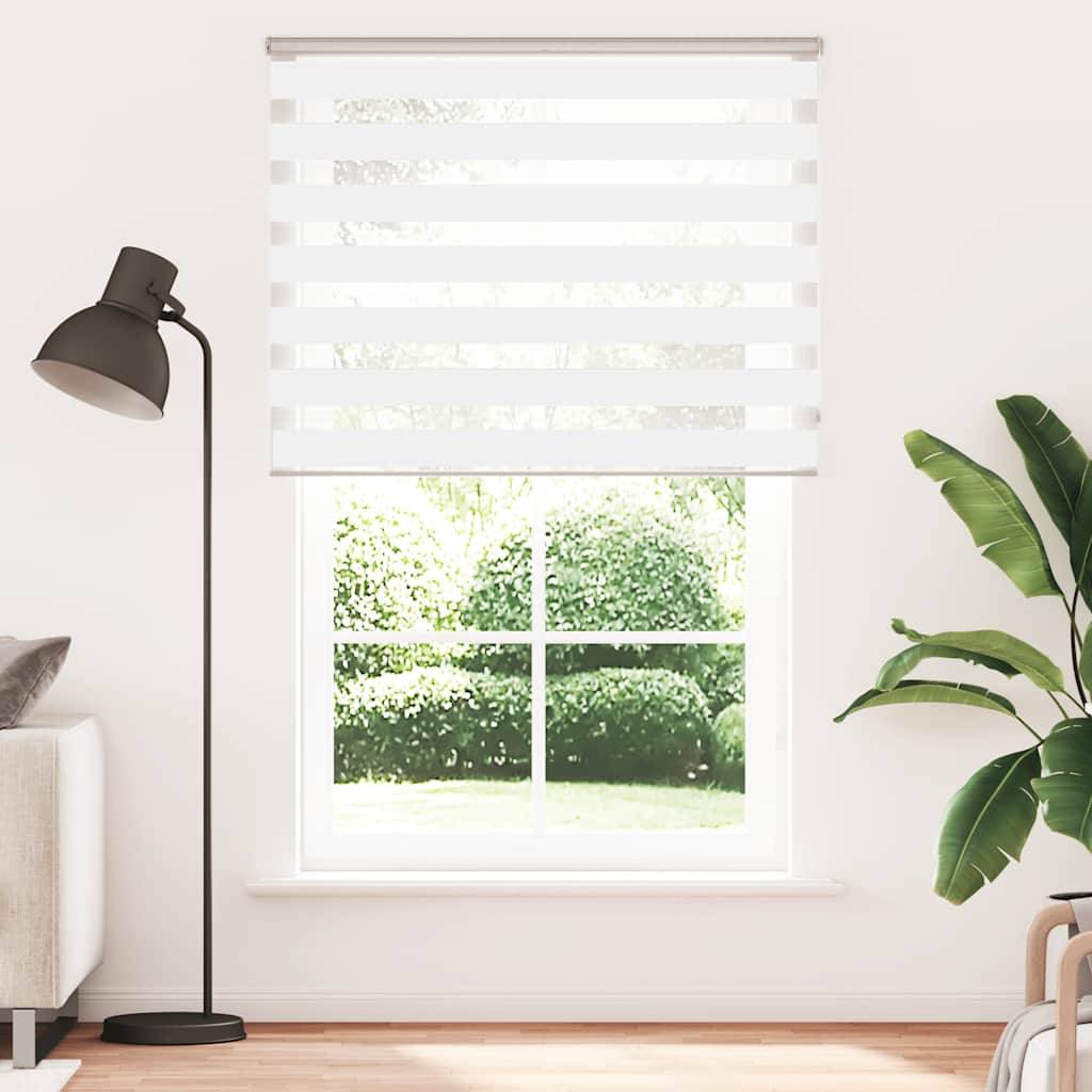 vidaXL Zebrarollo Weiß 150x200 cm Stoffbreite 145,9 cm Polyester
