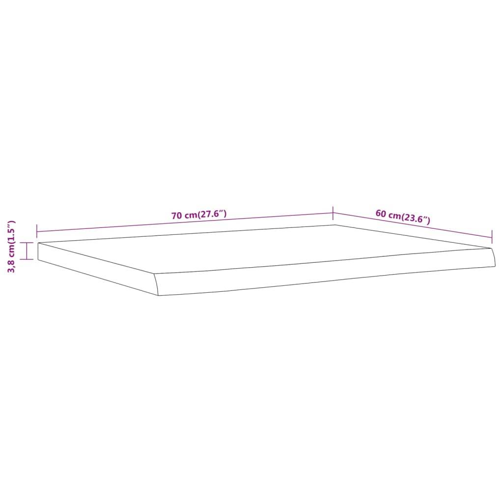 vidaXL Waschtischplatte 70x60x3,8 cm Rechteckig Massivholz Akazie