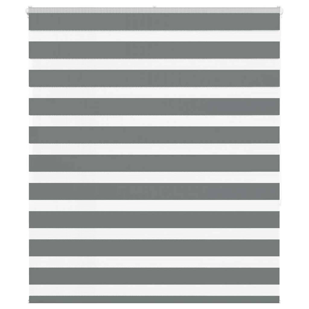 vidaXL Zebrarollo Dunkelgrau 130x150cm Stoffbreite 125,9 cm Polyester