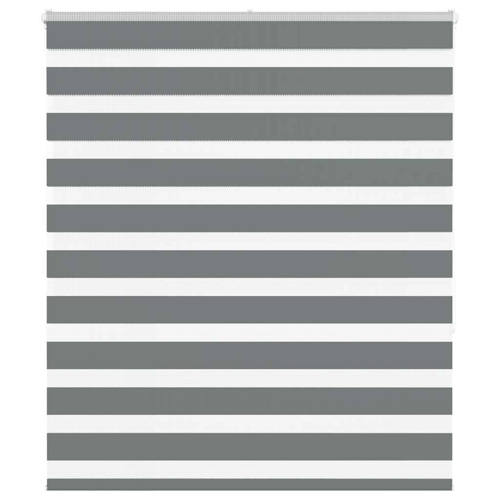 vidaXL Zebrarollo Dunkelgrau 125x150 cm Stoffbreite 120,9 cm Polyester