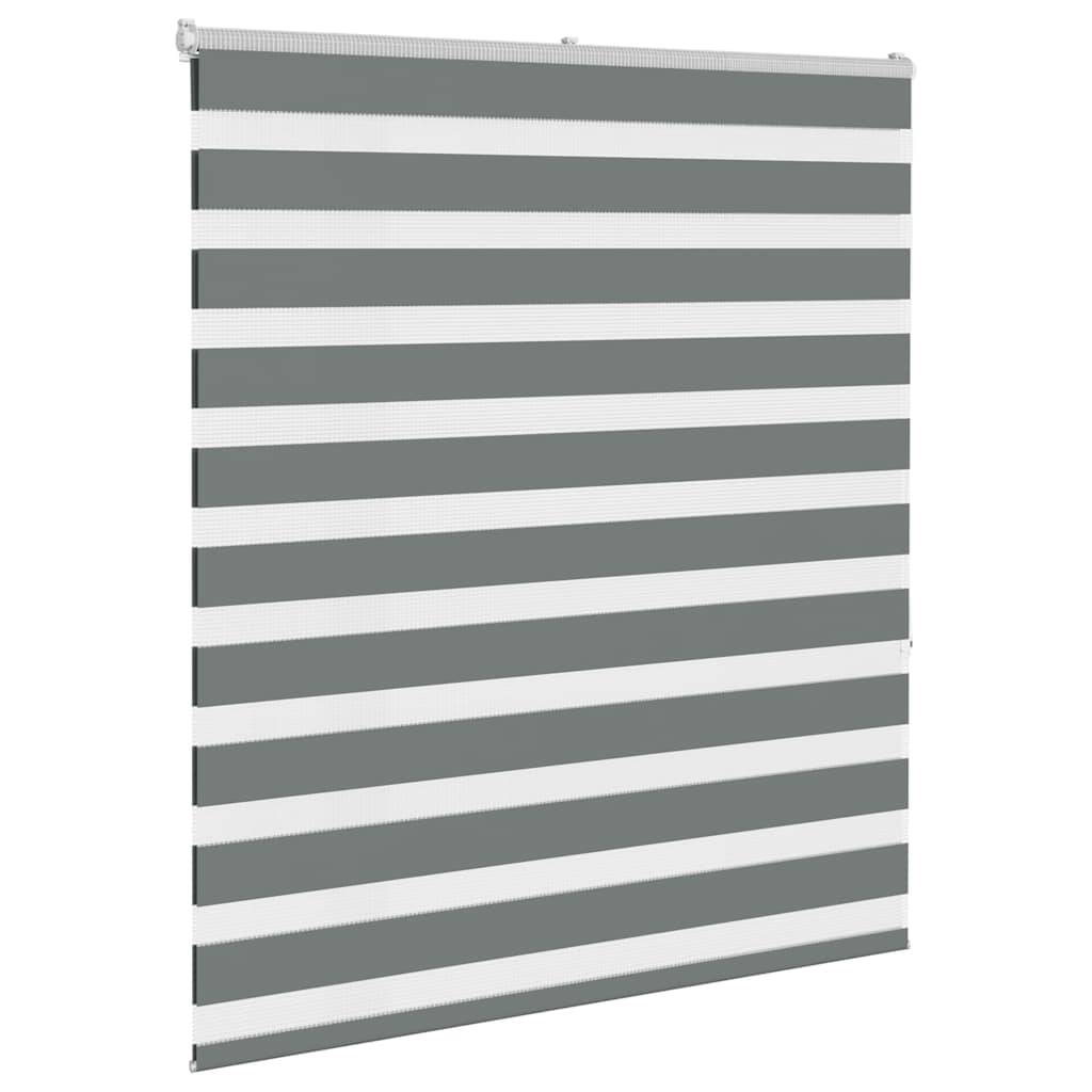 vidaXL Zebrarollo Dunkelgrau 120x150 cm Stoffbreite 115,9 cm Polyester