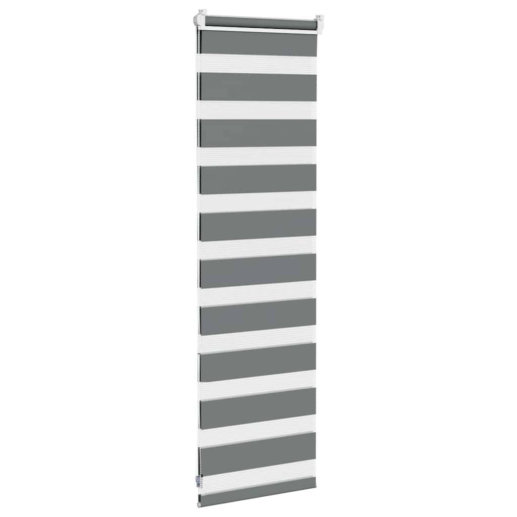 vidaXL Zebrarollo Dunkelgrau 40x100 cm Stoffbreite 35,9 cm Polyester