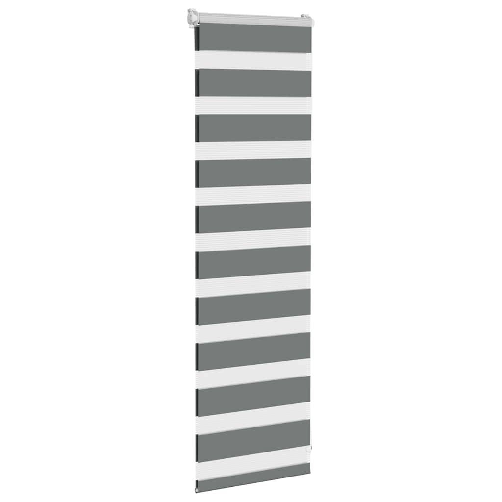 vidaXL Zebrarollo Dunkelgrau 40x100 cm Stoffbreite 35,9 cm Polyester