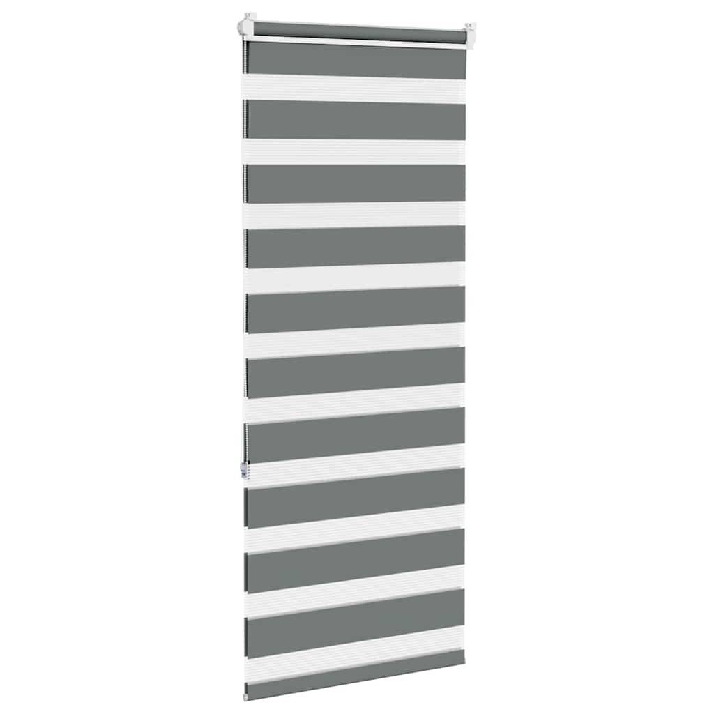 vidaXL Zebrarollo Dunkelgrau 60x150 cm Stoffbreite 55,9 cm Polyester