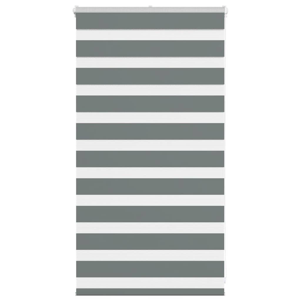 vidaXL Zebrarollo Dunkelgrau 85x100 cm Stoffbreite 80,9 cm Polyester