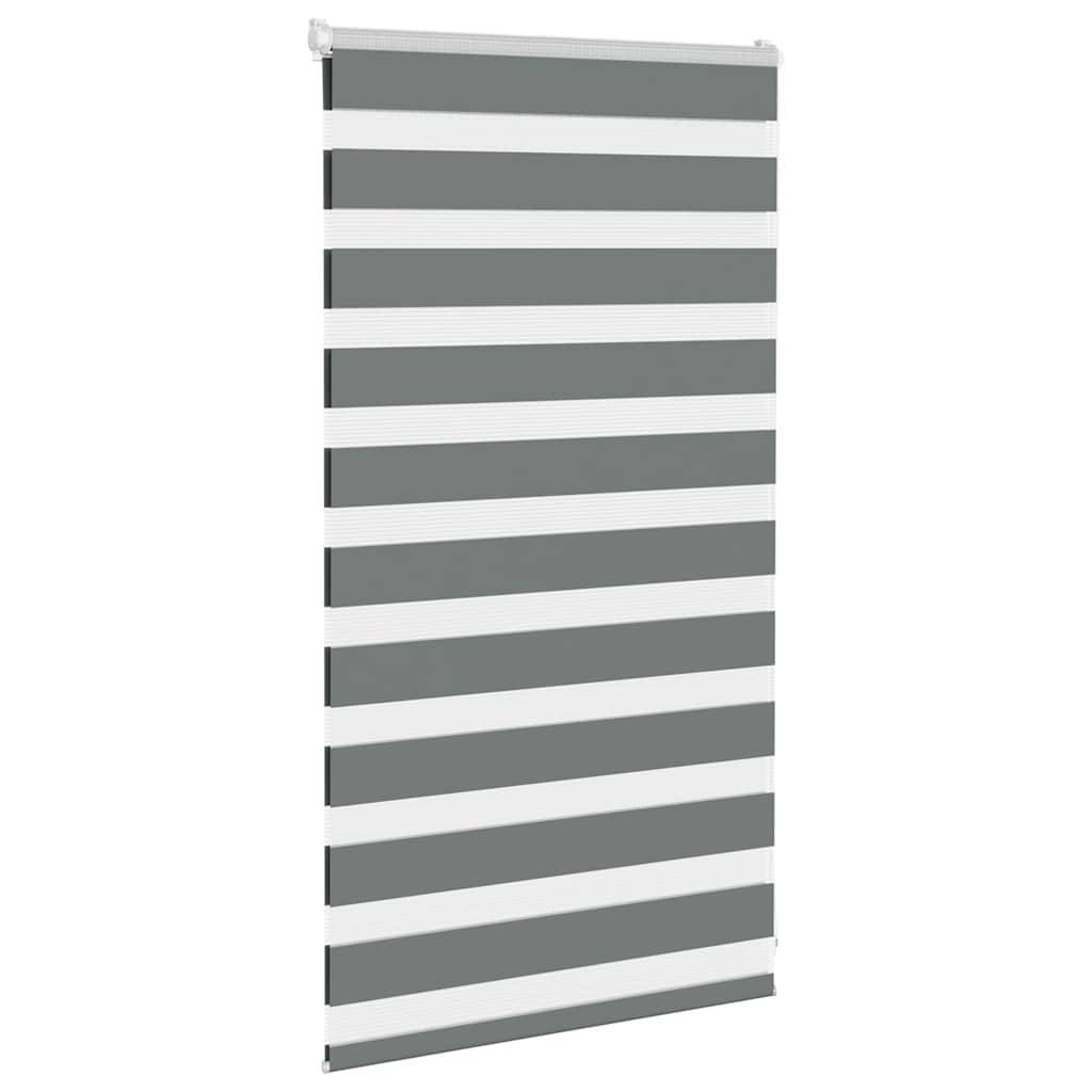 vidaXL Zebrarollo Dunkelgrau 90x100 cm Stoffbreite 85,9 cm Polyester