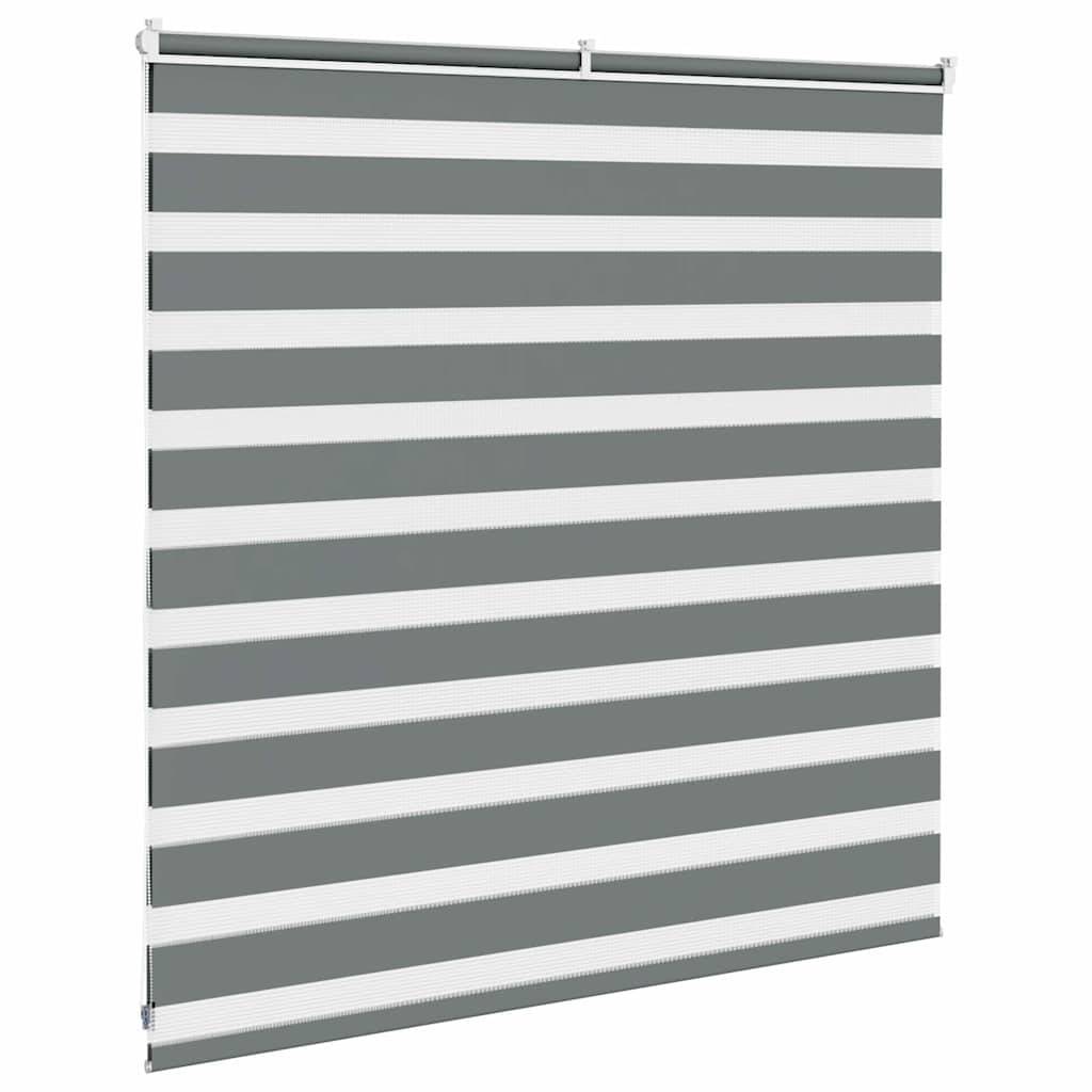 vidaXL Zebrarollo Dunkelgrau 145x100 cm Stoffbreite 140,9 cm Polyester