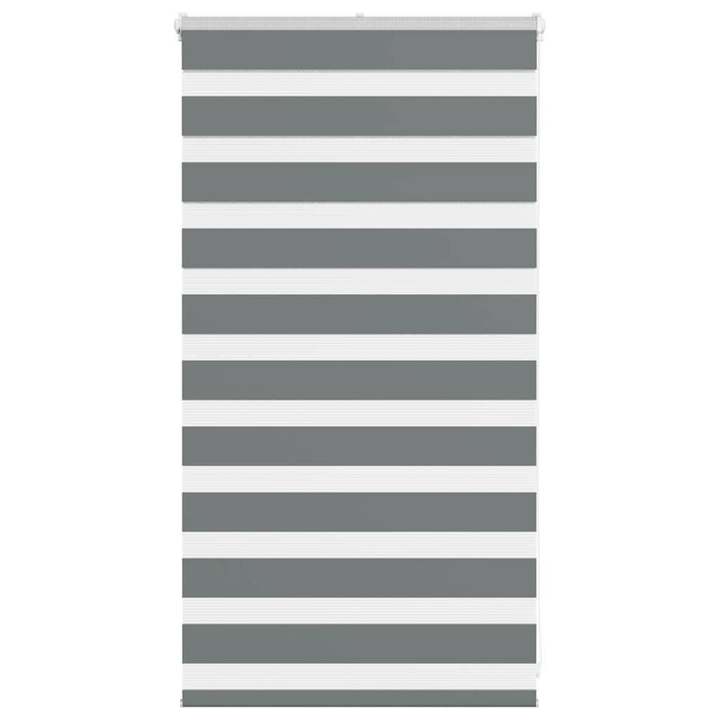 vidaXL Zebrarollo Dunkelgrau 90x100 cm Stoffbreite 85,9 cm Polyester