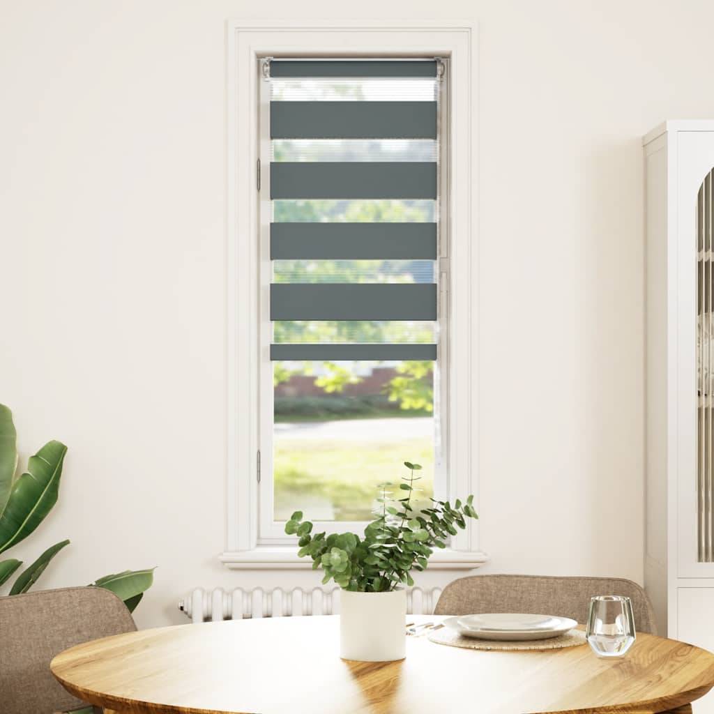 vidaXL Zebrarollo Dunkelgrau 50x150 cm Stoffbreite 45,9 cm Polyester