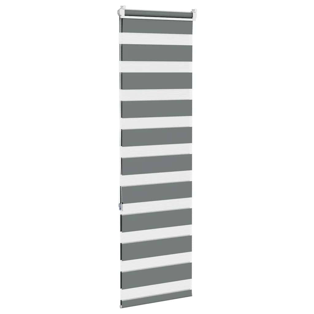 vidaXL Zebrarollo Dunkelgrau 45x150 cm Stoffbreite 40,9 cm Polyester