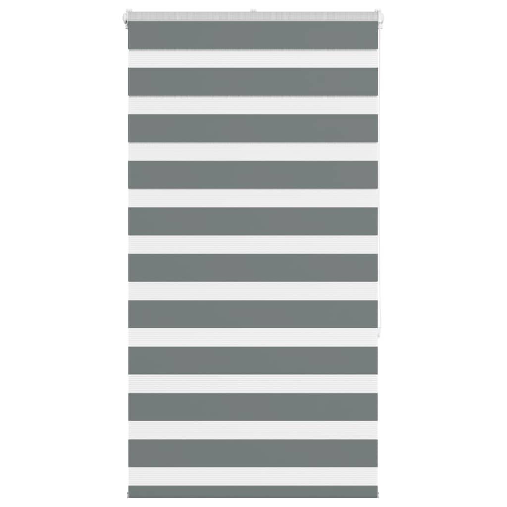 vidaXL Zebrarollo Dunkelgrau 85x150 cm Stoffbreite 80,9 cm Polyester