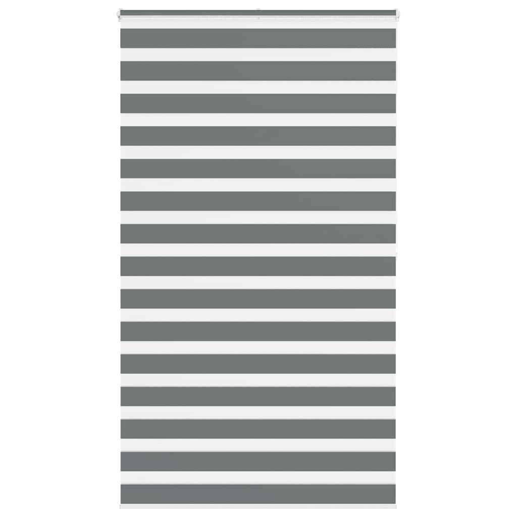 vidaXL Zebrarollo Dunkelgrau 130x200 cm Stoffbreite 125,9 cm Polyester