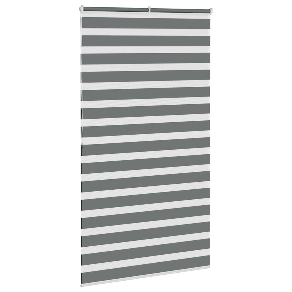 vidaXL Zebrarollo Dunkelgrau 130x200 cm Stoffbreite 125,9 cm Polyester