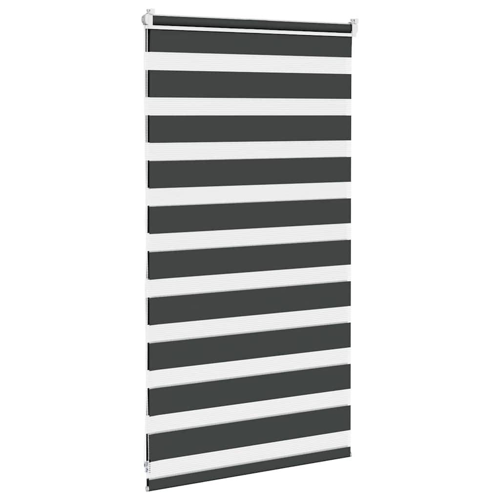 vidaXL Zebrarollo Schwarz 90x100 cm Stoffbreite 85,9 cm Polyester