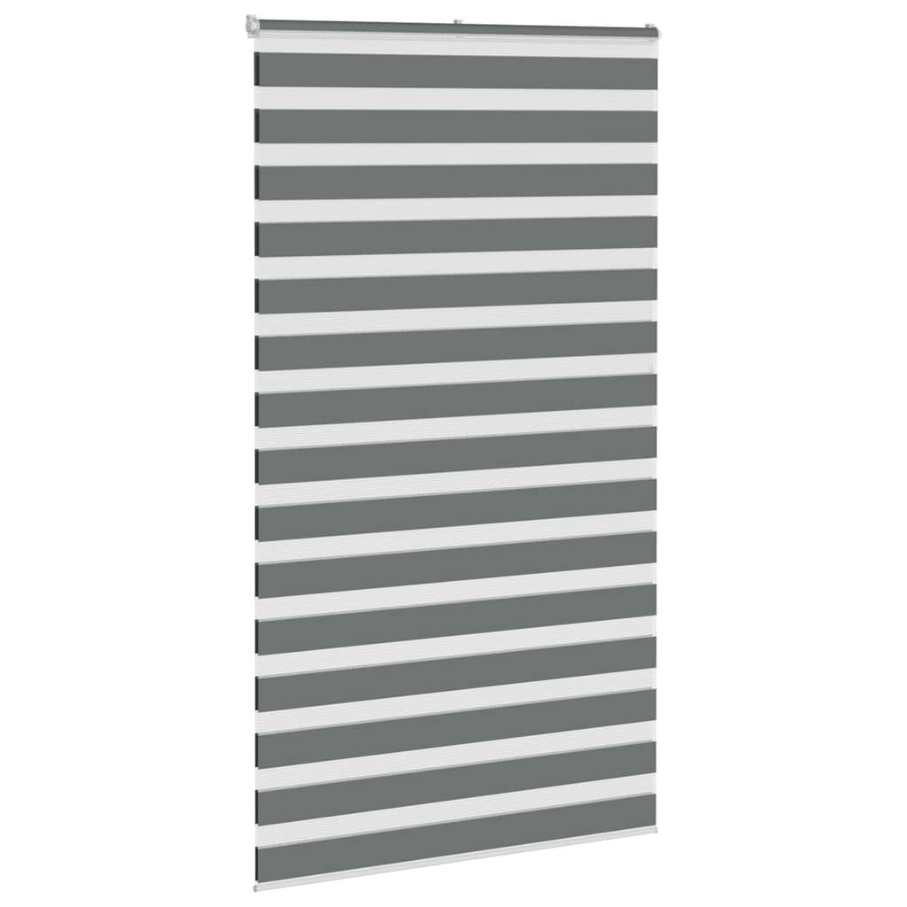 vidaXL Zebrarollo Dunkelgrau 120x200 cm Stoffbreite 115,9 cm Polyester