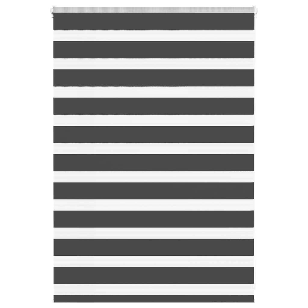 vidaXL Zebrarollo Schwarz 110x100 cm Stoffbreite 105,9 cm Polyester