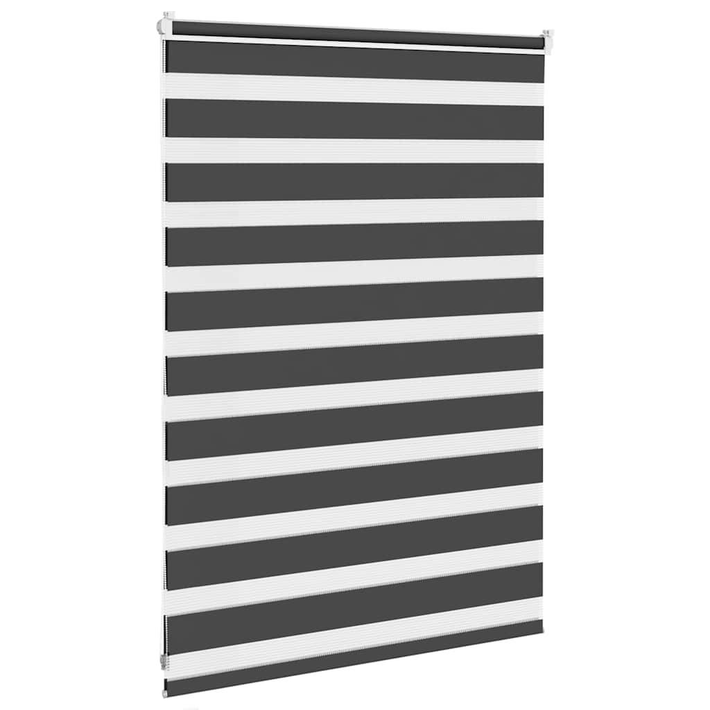vidaXL Zebrarollo Schwarz 100x100 cm Stoffbreite 95,9 cm Polyester