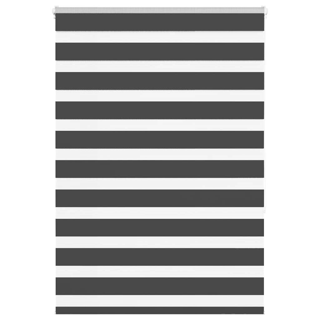 vidaXL Zebrarollo Schwarz 115x150 cm Stoffbreite 110,9 cm Polyester