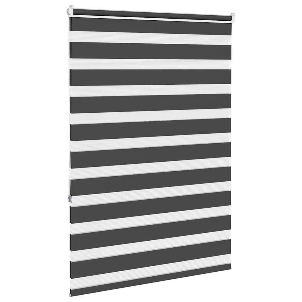 vidaXL Zebrarollo Schwarz 115x150 cm Stoffbreite 110,9 cm Polyester