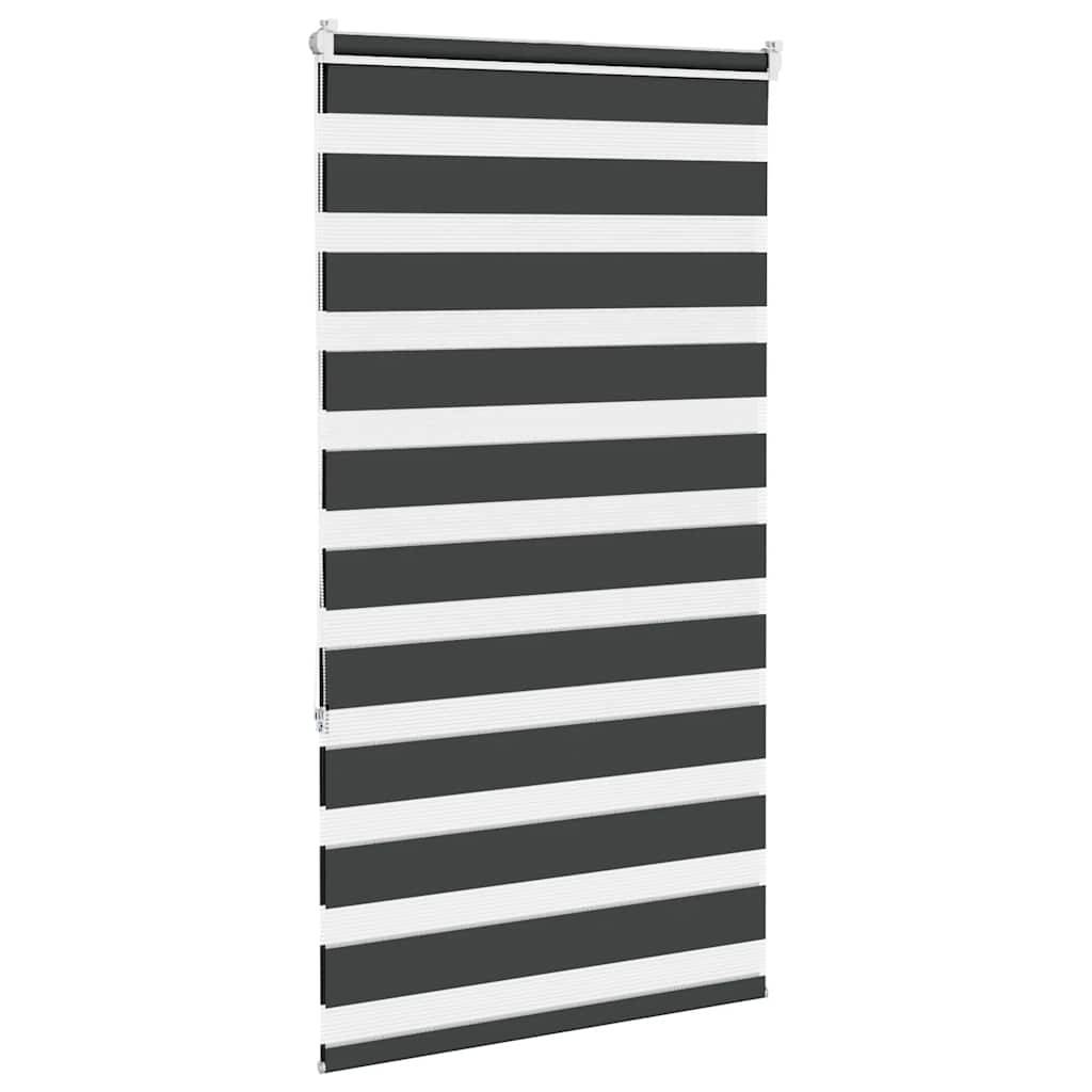 vidaXL Zebrarollo Schwarz 80x150 cm Stoffbreite 75,9 cm Polyester