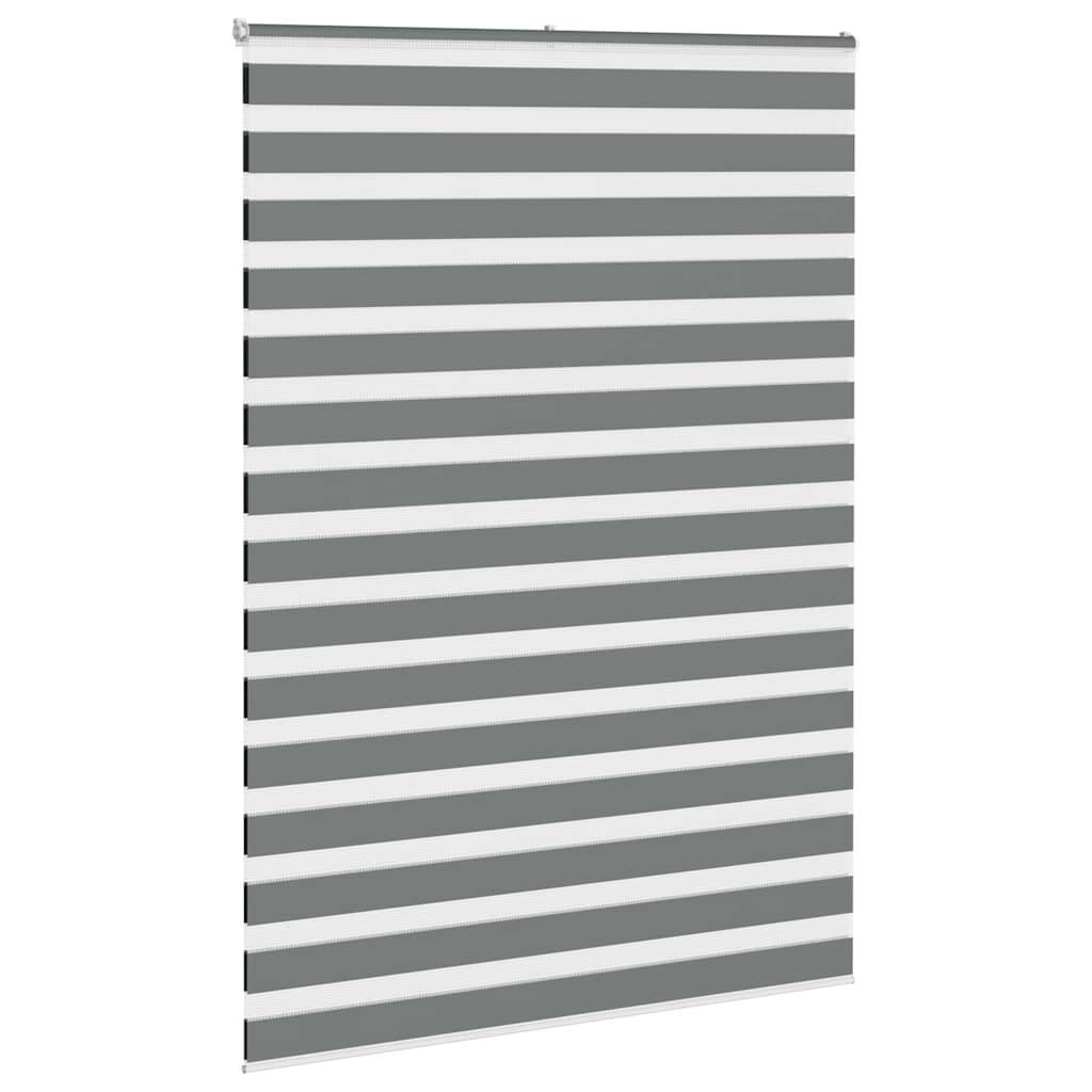 vidaXL Zebrarollo Dunkelgrau 160x200 cm Stoffbreite 155,9 cm Polyester