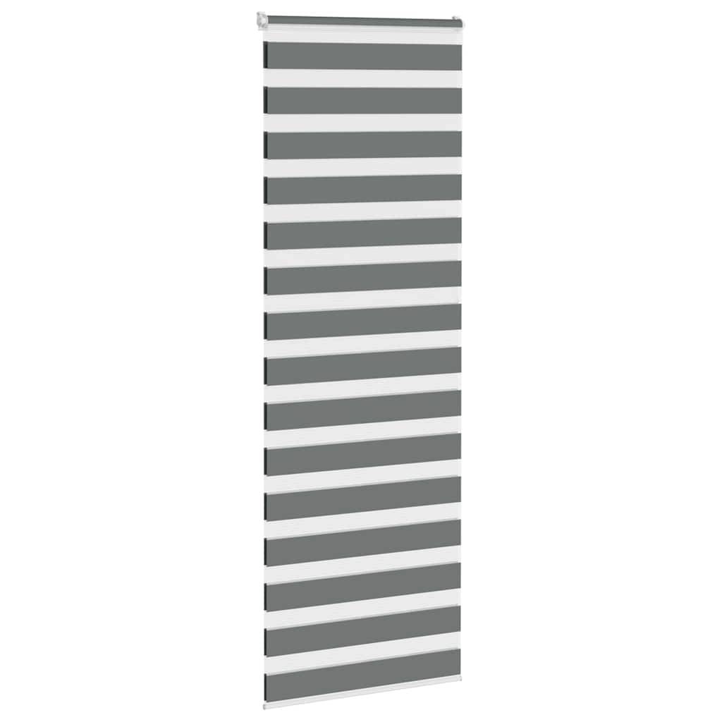 vidaXL Zebrarollo Dunkelgrau 75x200 cm Stoffbreite 70,9 cm Polyester