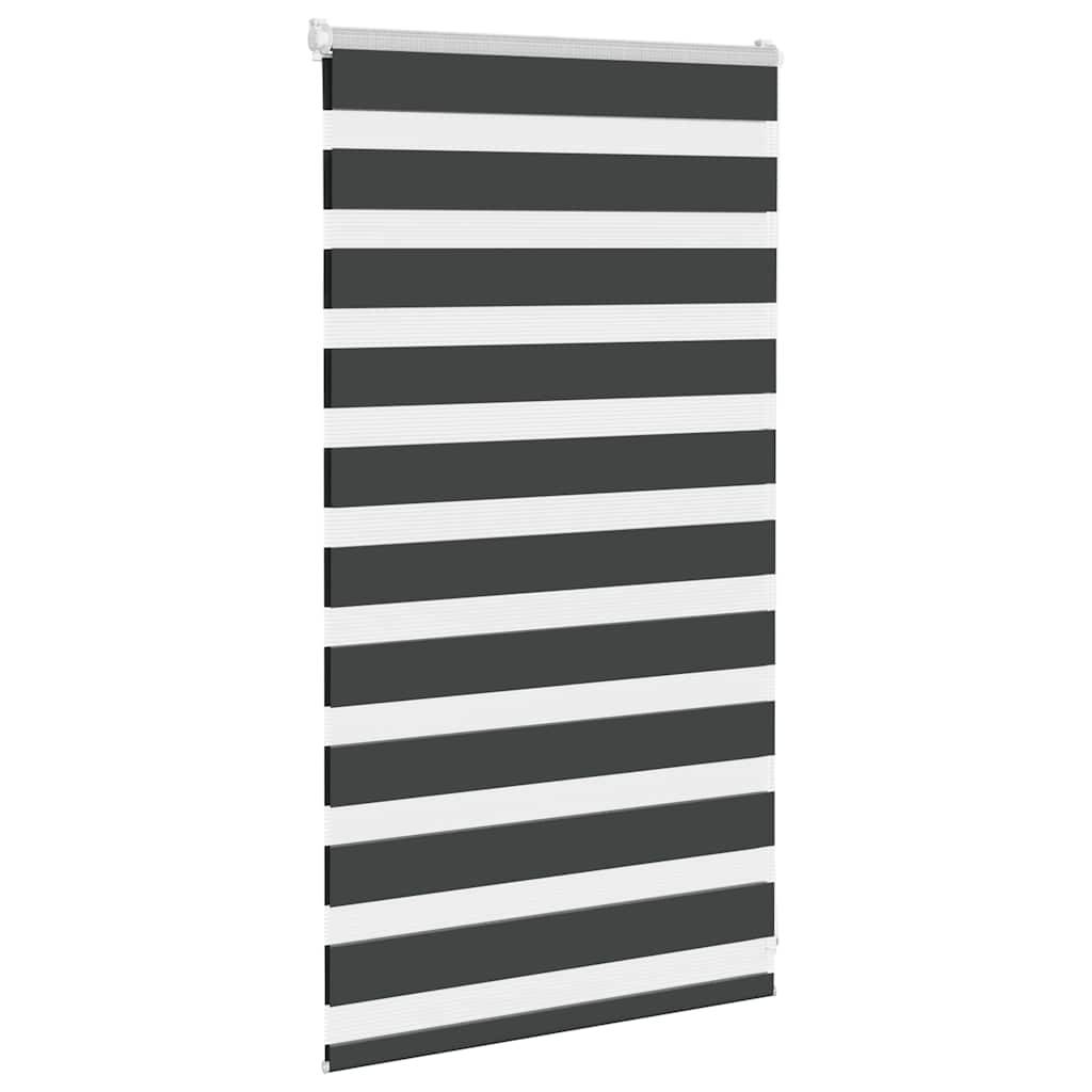 vidaXL Zebrarollo Schwarz 90x100 cm Stoffbreite 85,9 cm Polyester