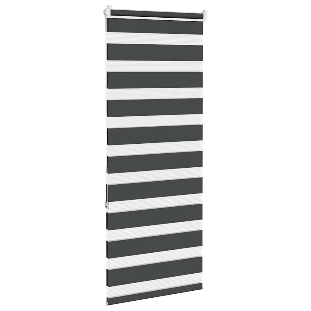 vidaXL Zebrarollo Schwarz 60x150 cm Stoffbreite 55,9 cm Polyester