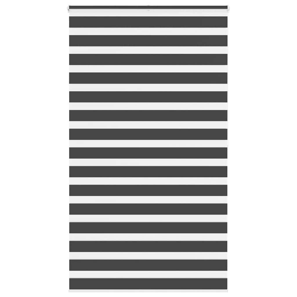 vidaXL Zebrarollo Schwarz 125x200 cm Stoffbreite 120,9 cm Polyester