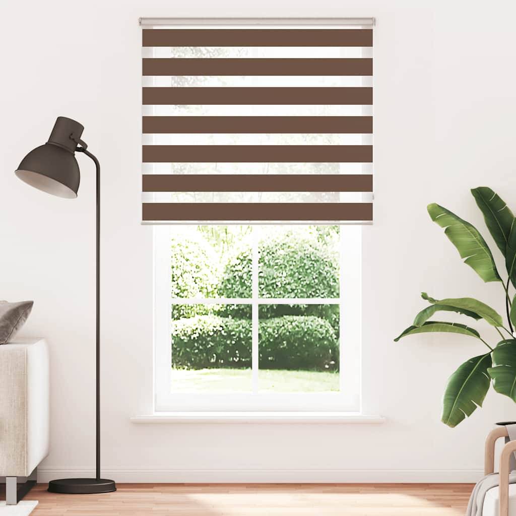 vidaXL Zebrarollo Braun 125x230 cm Stoffbreite 120,9 cm Polyester