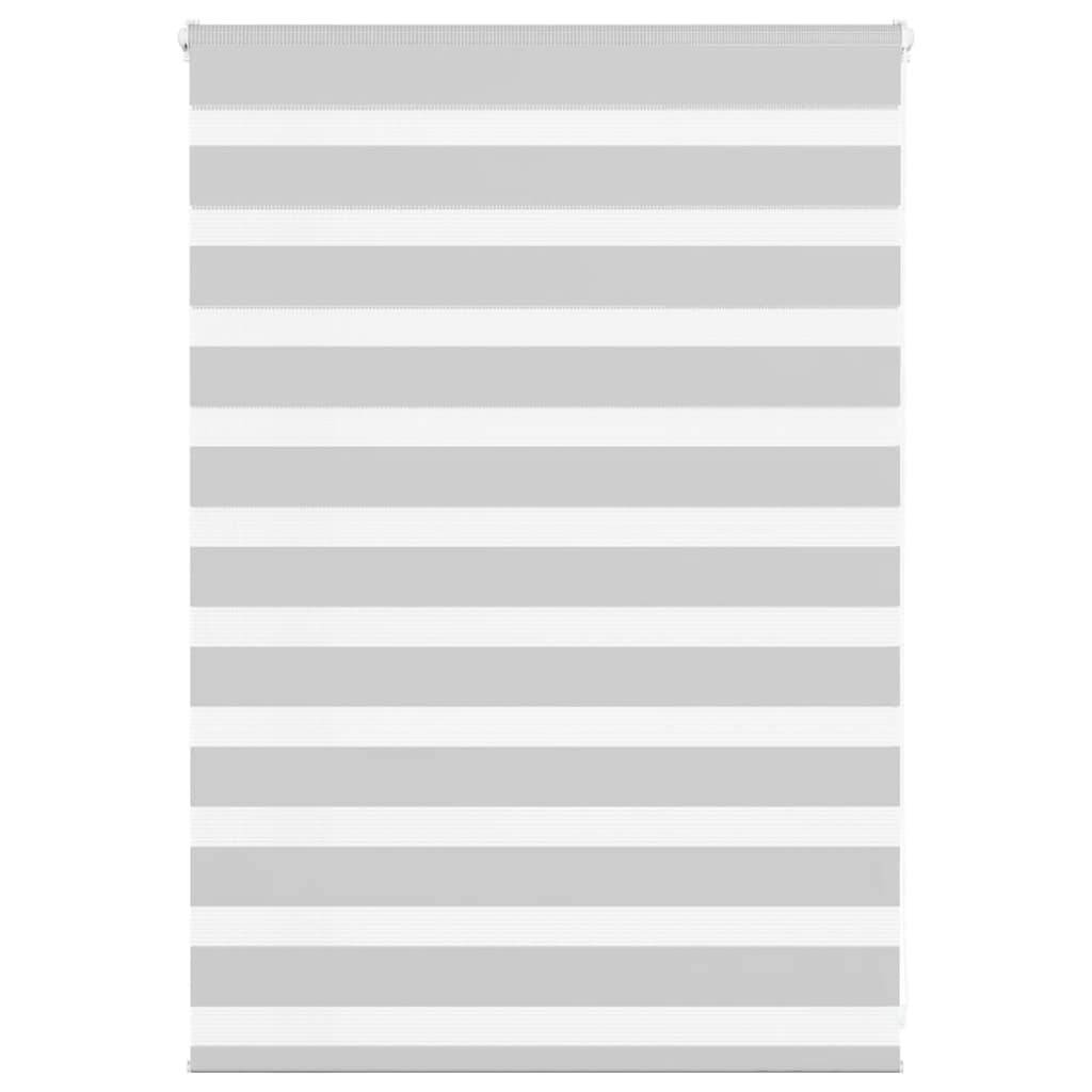 vidaXL Zebrarollo Hellgrau 95x100 cm Stoffbreite 90,9 cm Polyester