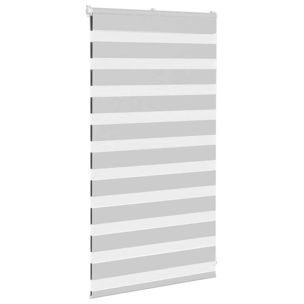 vidaXL Zebrarollo Hellgrau 90x100 cm Stoffbreite 85,9 cm Polyester