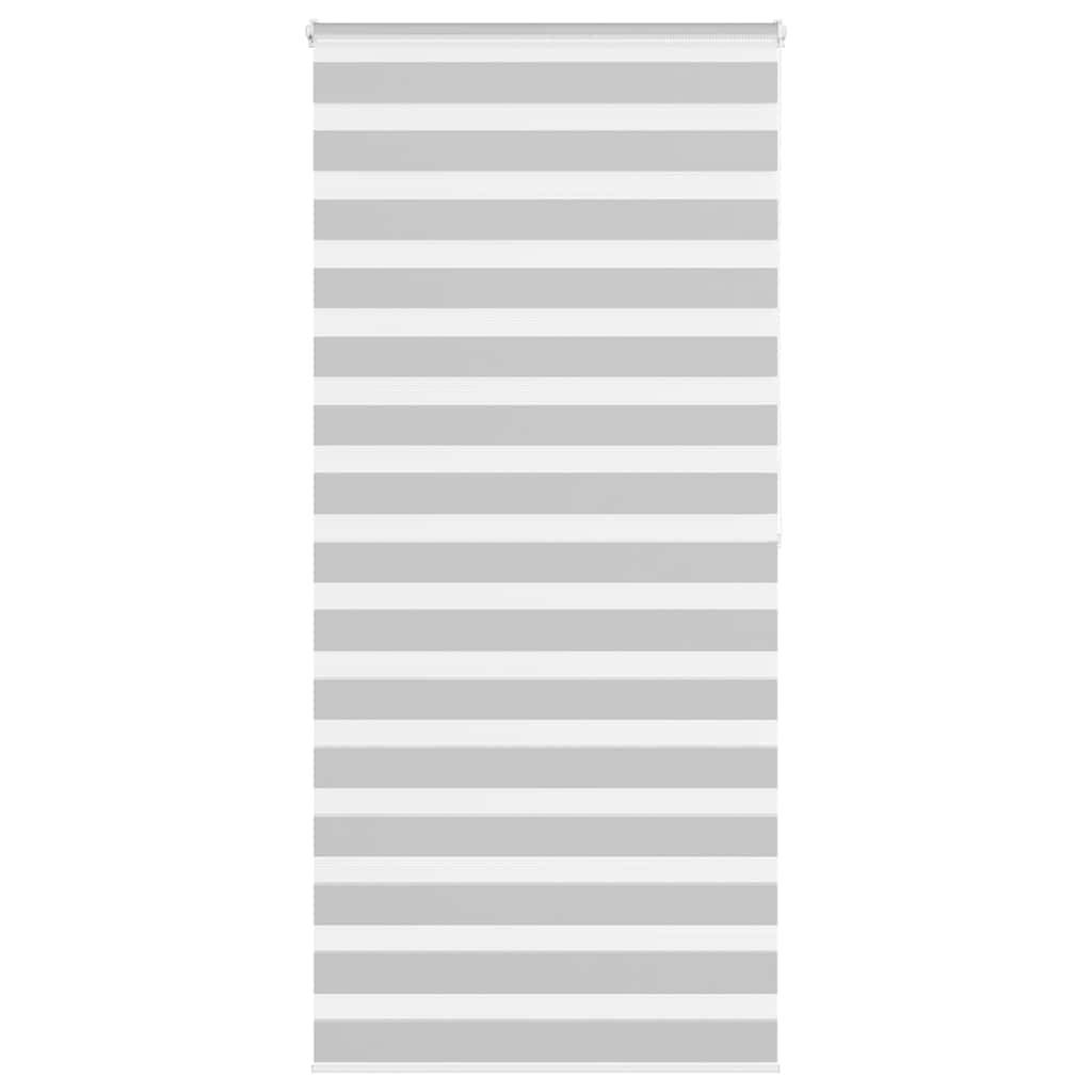 vidaXL Zebrarollo Hellgrau 100x200 cm Stoffbreite 95,9 cm Polyester