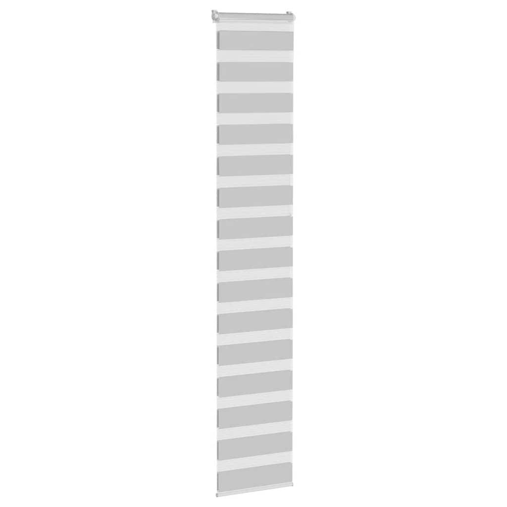 vidaXL Zebrarollo Hellgrau 40x230 cm Stoffbreite 35,9 cm Polyester