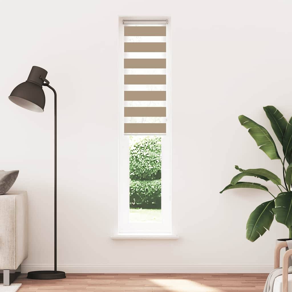 vidaXL Zebrarollo Sandbraun 40x230 cm Stoffbreite 35,9 cm Polyester