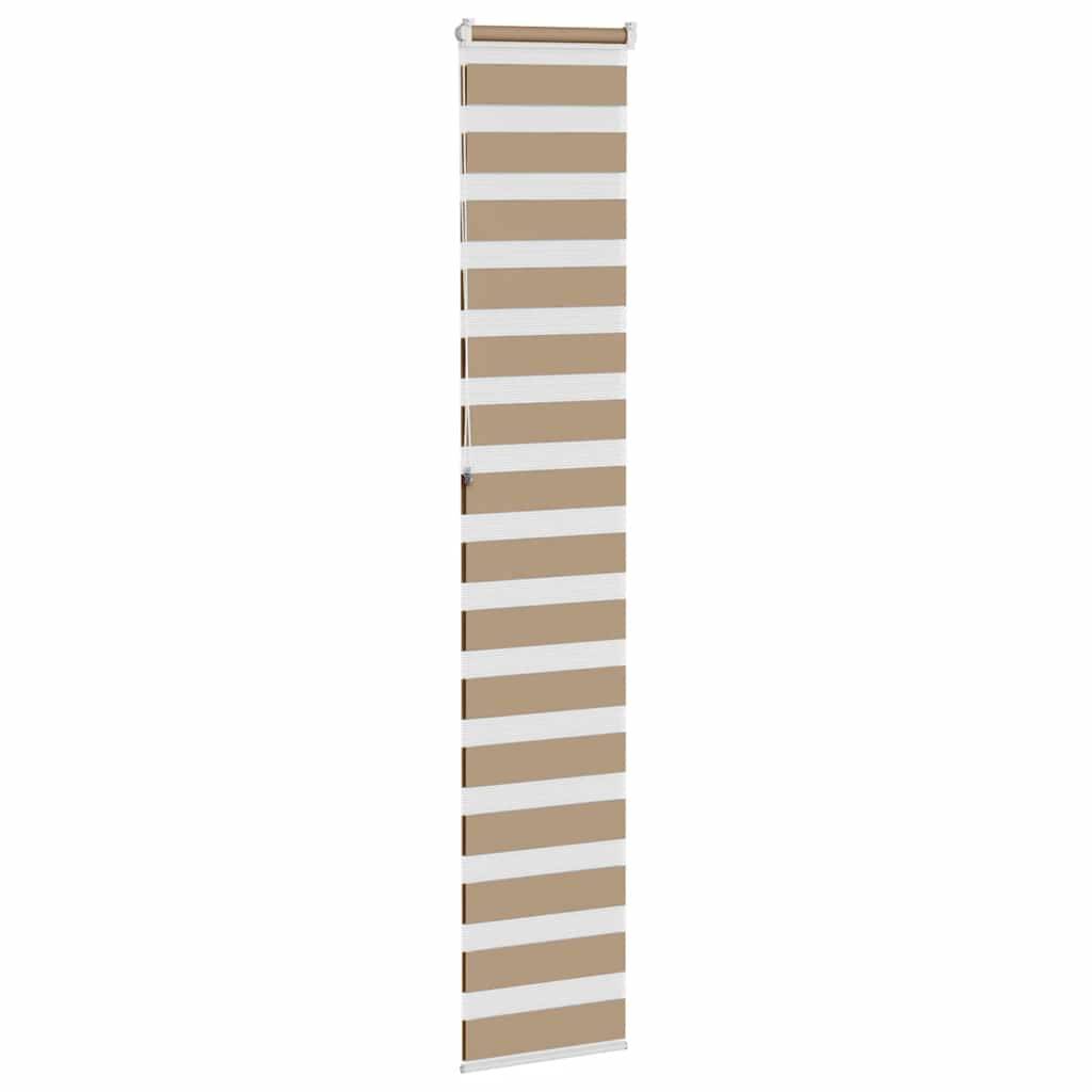vidaXL Zebrarollo Sandbraun 40x230 cm Stoffbreite 35,9 cm Polyester