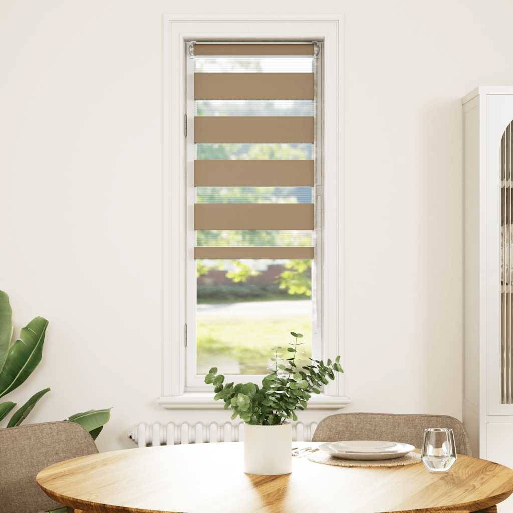 vidaXL Zebrarollo Sandbraun 45x100 cm Stoffbreite 40,9 cm Polyester