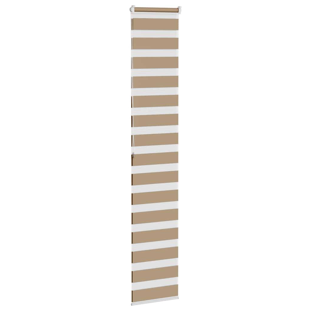vidaXL Zebrarollo Sandbraun 40x200 cm Stoffbreite 35,9 cm Polyester