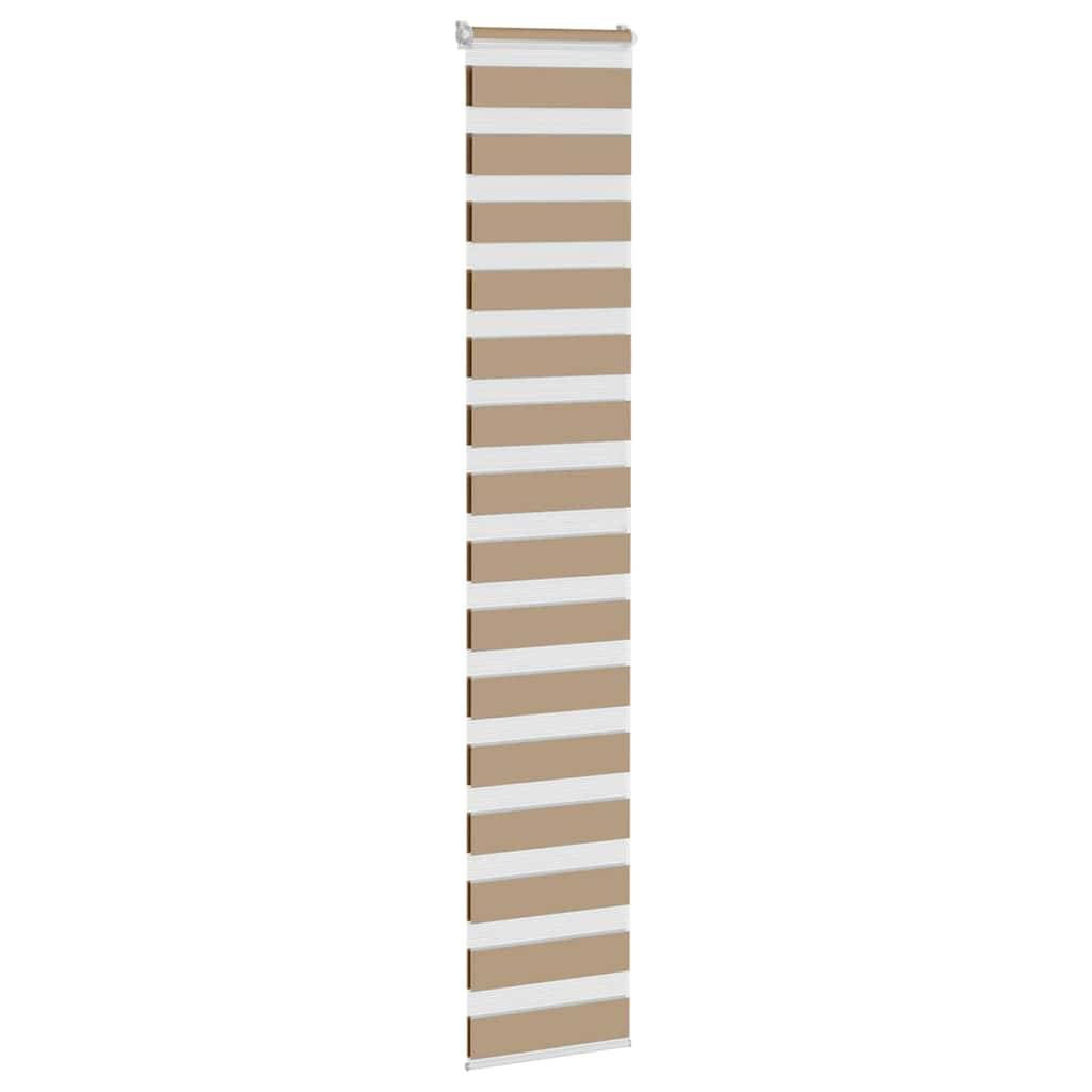 vidaXL Zebrarollo Sandbraun 40x200 cm Stoffbreite 35,9 cm Polyester