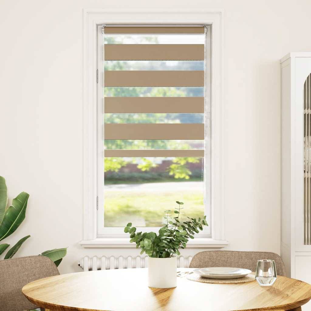 vidaXL Zebrarollo Sandbraun 65x100 cm Stoffbreite 60,9 cm Polyester