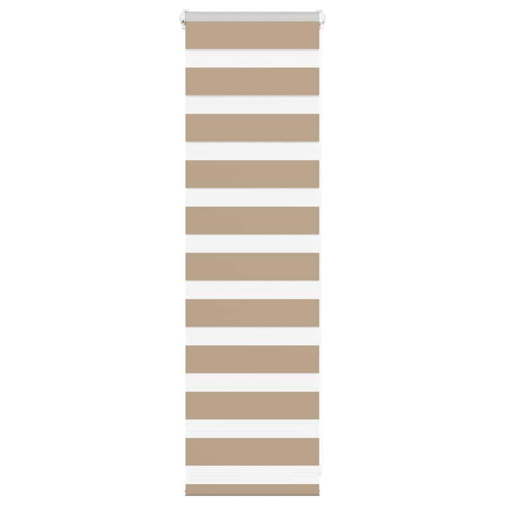 vidaXL Zebrarollo Sandbraun 45x100 cm Stoffbreite 40,9 cm Polyester