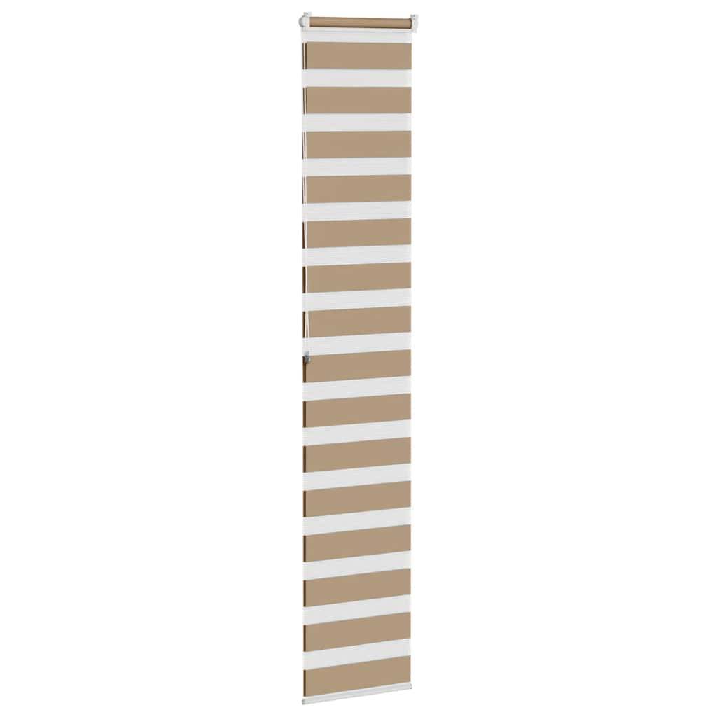 vidaXL Zebrarollo Sandbraun 50x200 cm Stoffbreite 45,9 cm Polyester